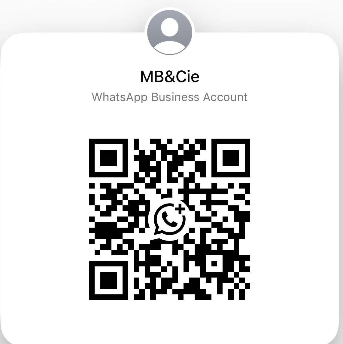 MB & CIE WhatsApp QR code