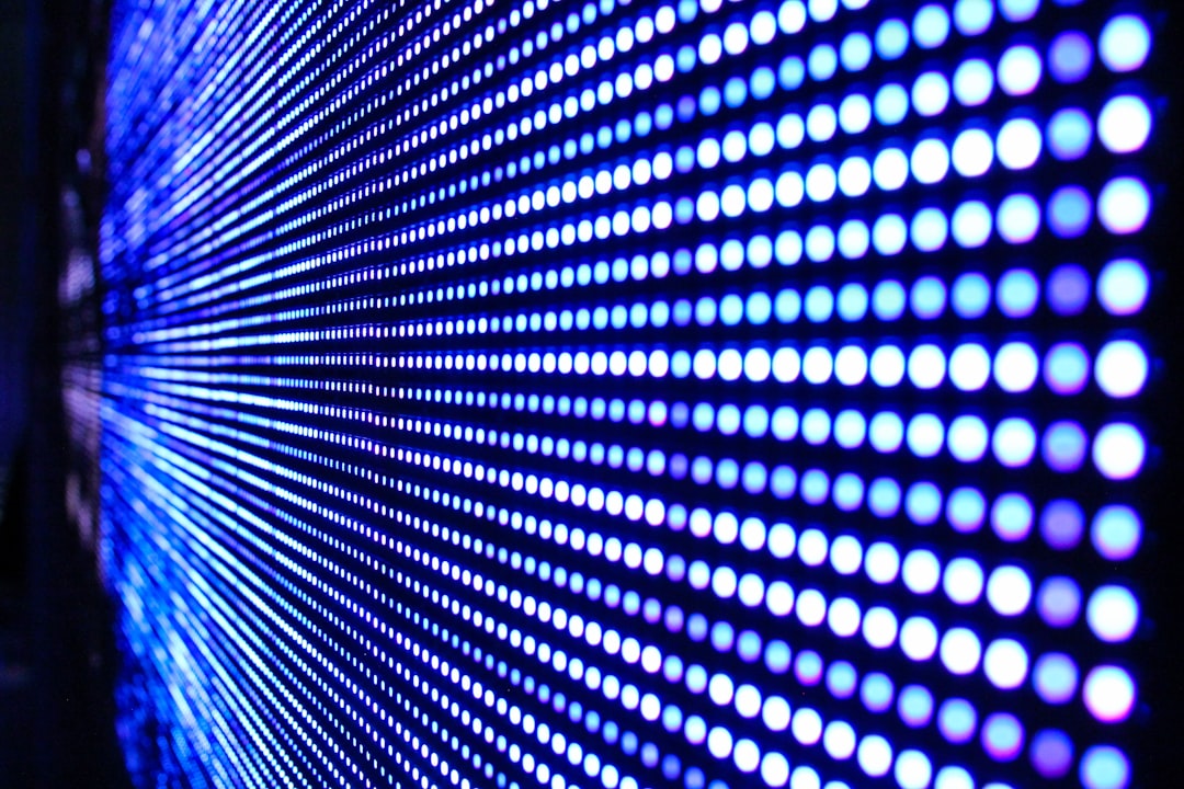 LED light fixture photographed close up