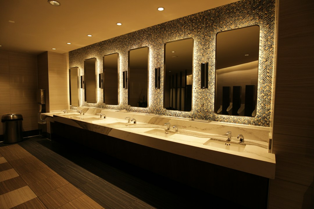 Modern bathroom finished with stone and tile